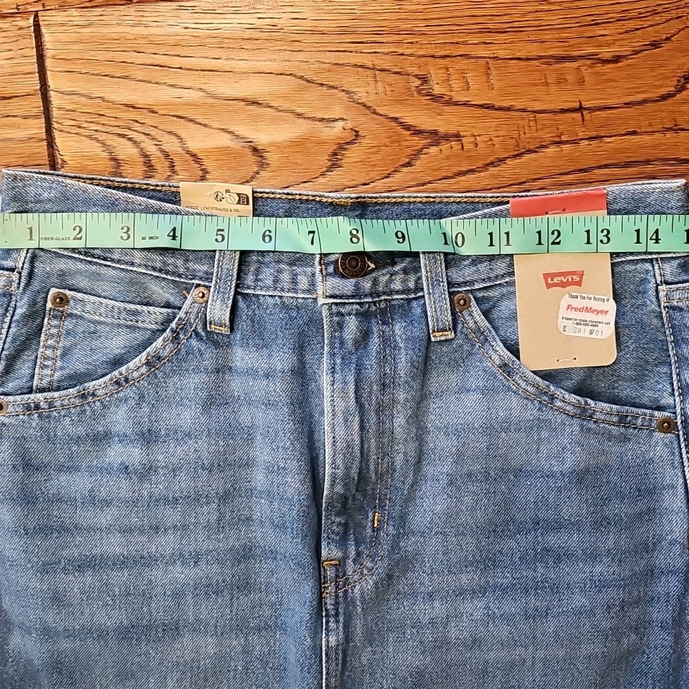 Levi's Blue Denim Straight Midi Skirt - Picture 9 of 10